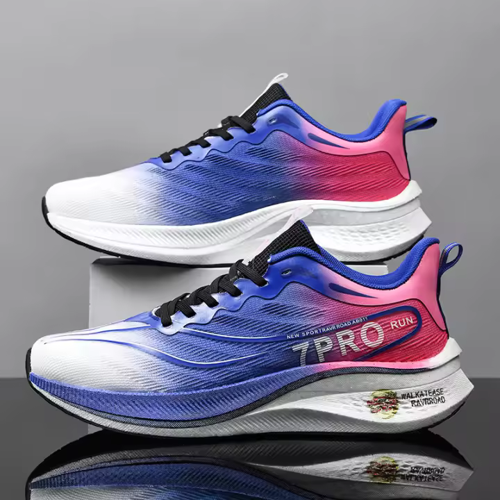 Zapatos De Correr Marathon Para Hombres Y Mujeres Carbono Plateado Con Almohadilla De Latex Cómodos Transpirables Ligeros Antideslizantes Deporte ADIPRENE/TORSION/FORMOTION - 1