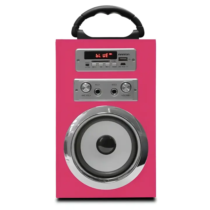 Infiniton K8 Rosa - Altavoz Karaoke Bluetooth, Color Rosa - 1