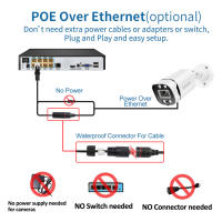 Cámara IP POE 4K 8MP Exterior Con Visión Nocturna Color Soporte H.265 Bullet CCTV Seguridad Hogar Resistente Al Clima - details 7