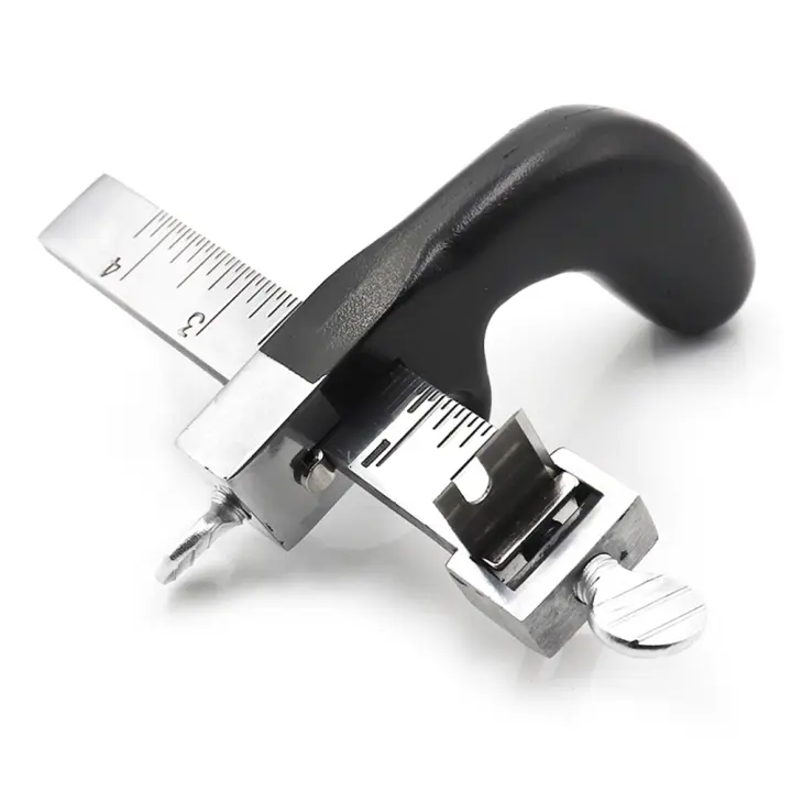 Cortador De Correa De Cuero Profesional QJH Con 2 Hojas De Corte Ajustable Herramienta De Corte Manual Para DIY Y Artesanía - 1