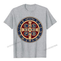 Camiseta De Algodón Para Hombre Estilo Slim Fit Con Medalla De San Benito Imprimido Camisa Casual Para Fiestas Primavera Y Verano - details 6