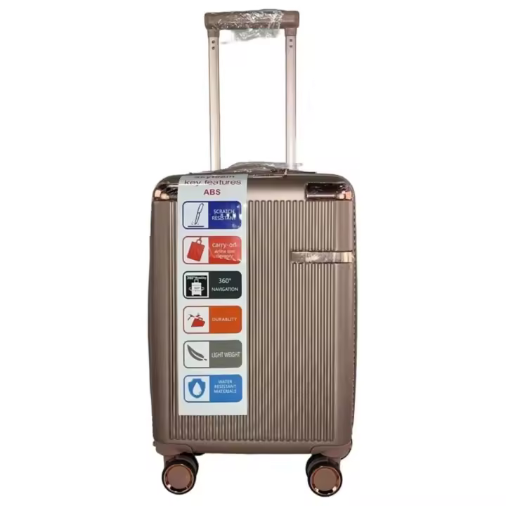 Maleta de Cabina dorado 50x34x20 cm RUEDAS DESMONTABLES y diámetro de giro de 360º DURA Y RESISTENTE ENVIO RAPIDO - 1