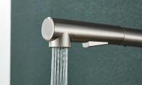 Mezclador de cocina con ducha extraíble, Monomando, rotación de 360°, 2 modos de ducha Grifo para fregadero de cocina - Cepillado - details 4