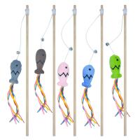 Juguete Interactivo Para Gatos Fashion Cat Wand Toy Palillo De Madera Natural Telescopio Elástico Para Gatos Internos Juguete De Moler Dientes - details 5