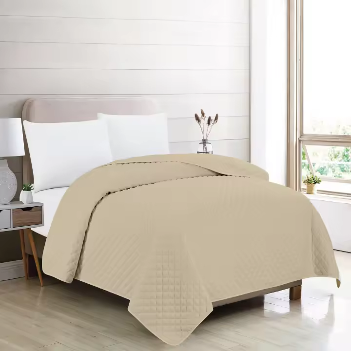 Vivid Torral by Rutes  - Colcha Bouti Verano Kenny Beige Reversible (No Incluye Fundas De Cojines) Poliéster, Fresquita, Transpirable, Diseño, Primavera, Verano - 1