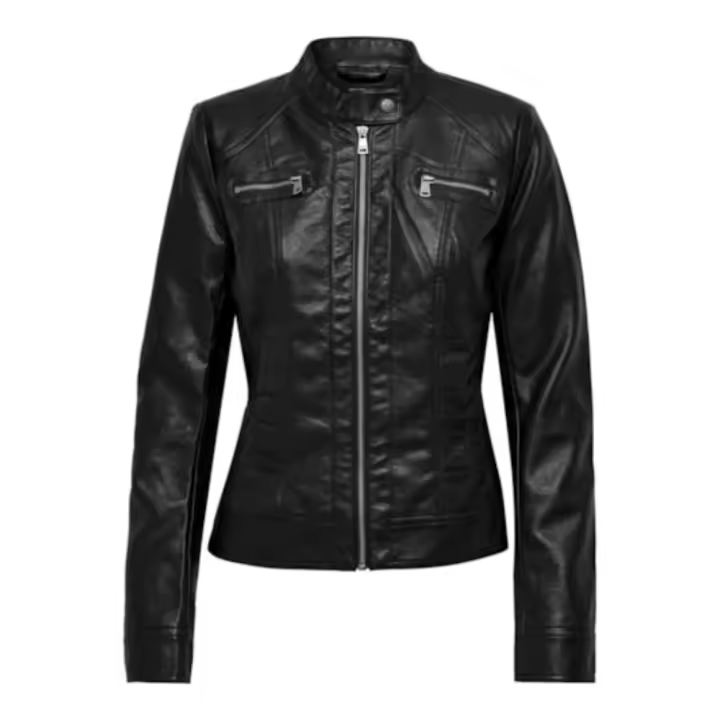 Chaqueta cuero sintético Only 15081400 color negro - 1