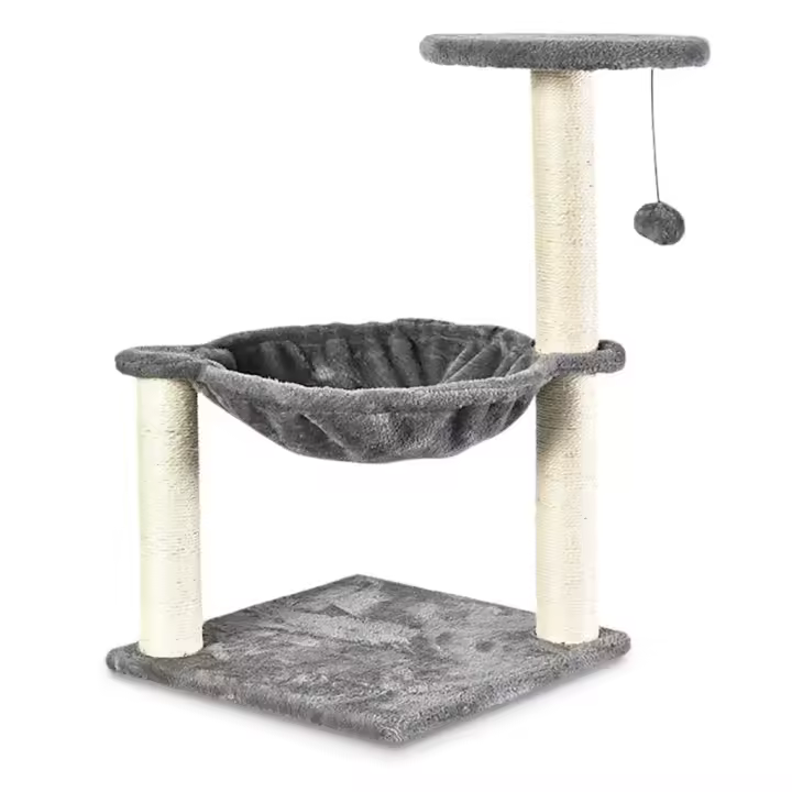 Rascador con Cama Arquivet para Gatos Sisal Gris - Mantenimiento de Uñas - 1