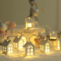 Cadena De Luces LED Para Pequeñas Casas 10 LEDs Operadas Por Batería Decoración Fairy Para Ambiente Guirnalda Colgante De Arbolera - details 0