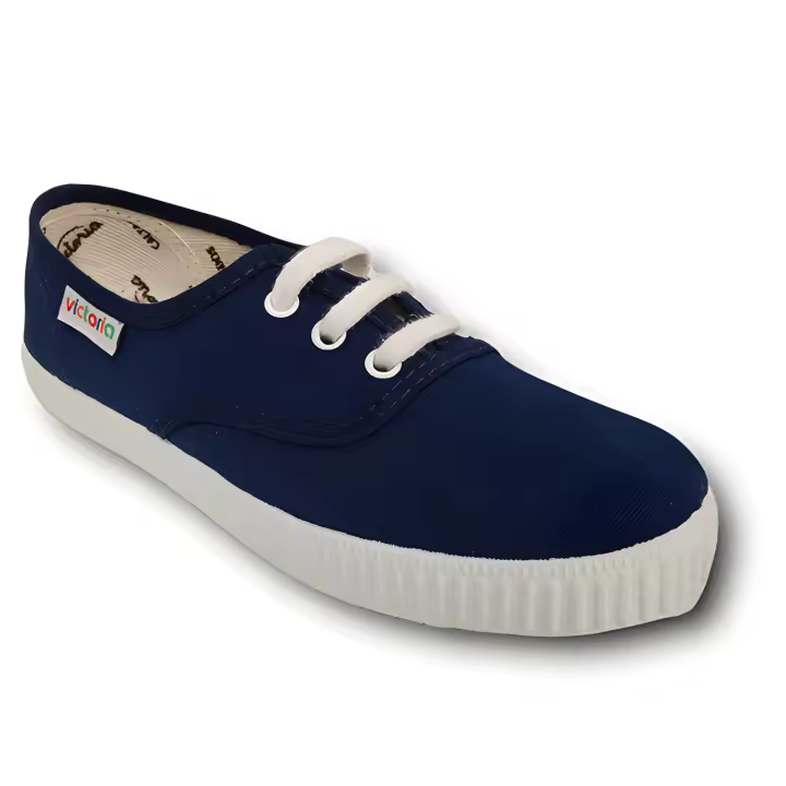 Victoria Zapatilla Lona Sneakers 06613 MARINO calzado niños Summer ROYALE CORDONETS - 1