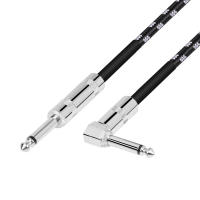 Cable De Audio Para Guitarra Eléctrica Negro Y Blanco 24AWG Reducción De Ruido 6.35mm Jack Longitud Opcional 30-50cm - details 5