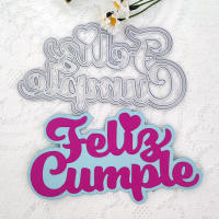 Spanish Happy Birthday Heart Love Bow Alphabet Bear Cherub Metal Cutting Dies Stencils Para Scrapbooking Y Embossing - details 29