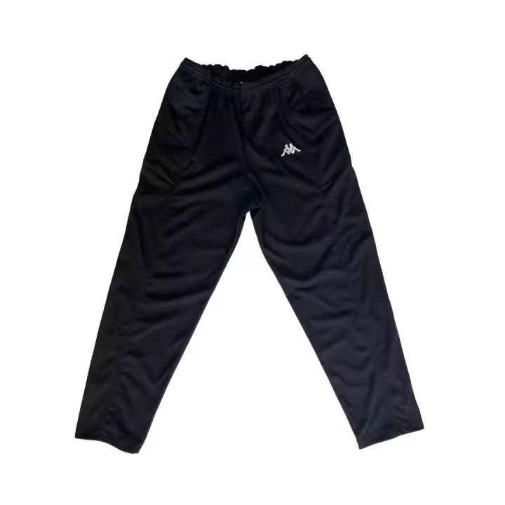 Kappa Pantalón Negro largo Talla XL Deportivo Vintage años 90 Nuevo Logo bordado para Entrenamiento o Casual Pierna Ancha Estilo retro - 1