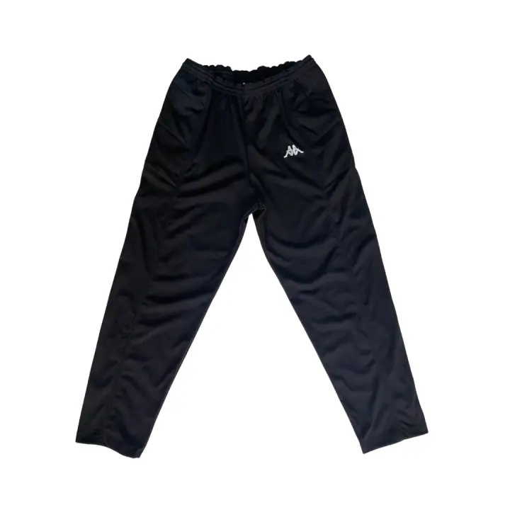 Kappa Pantalón Negro largo Talla XL Deportivo Vintage años 90 Nuevo Logo bordado para Entrenamiento o Casual Pierna Ancha Estilo retro - 1