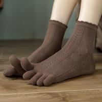 6 Pares De Calcetines Finos Para Verano Para Mujer Con Dedos Separados Media Pierna Deporte Algodón Poliéster Spandex - details 2