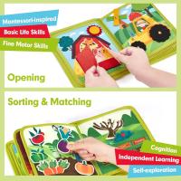 Libro De Tela Para Niños Montessori De Jardín De Infantes Con Animales De La Granja Juguete Educativo Para El Desarrollo Motor Fine Y Educación Temprana - details 4