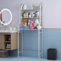 Estantería baño sobre Inodoro WC o Lavadora metálica- Estante de Almacenamiento Ahorra Espacio- 3 Niveles- Cocina- Garaje- Trastero- Mueble sobre Taza- Patas Ajustables- Multiusos- Blanco - details 3