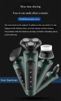 Afeitadora Eléctrica Para Hombres Impermeable Recargable Triple Cuchilla Con Trimmer De Rotación Afeitado Seco Y Humedo - details 2