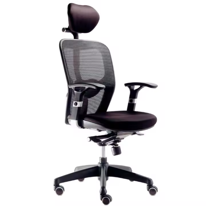 Silla Ergonómica Boston Negra con cabezal de Euromof - 1