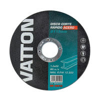 Discos de corte para radial 115mm para metal. Uso en amoladora pequeña. Acero y hierro | Vatton | Packs de 5/10/25/50 uds - details 1