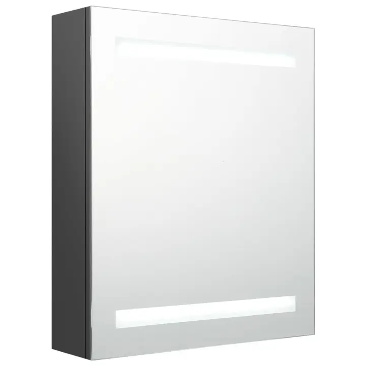 Armario de baño with Espejo y LED gris 50x14x60 cm - 1