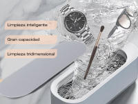 Limpiador Ultrasónico, Limpieza Profunda de 360 grados Limpiador de Joyas Vibración de Alta Frecuencia Limpieza con una Llave Máquina de Limpieza Ultrasónica para Joyería, gafas, Collares - details 0