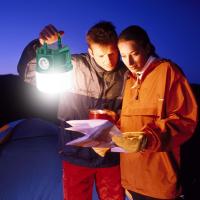 Linterna portátil para acampar al aire libre, con energía solar y recargable por USB, luz para tienda de campaña con modo de luz, luz colgante para tienda de campaña para emergencias al aire libre, cortes de energía y tormentas.（1） - details 1