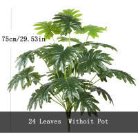 Árbol De Palma Artificial De 75cm Con 24 Cabezas Planta Falsa De Monstera Philodendron Hojas Verdes Para Decoración Interior Y Exterior - details 3