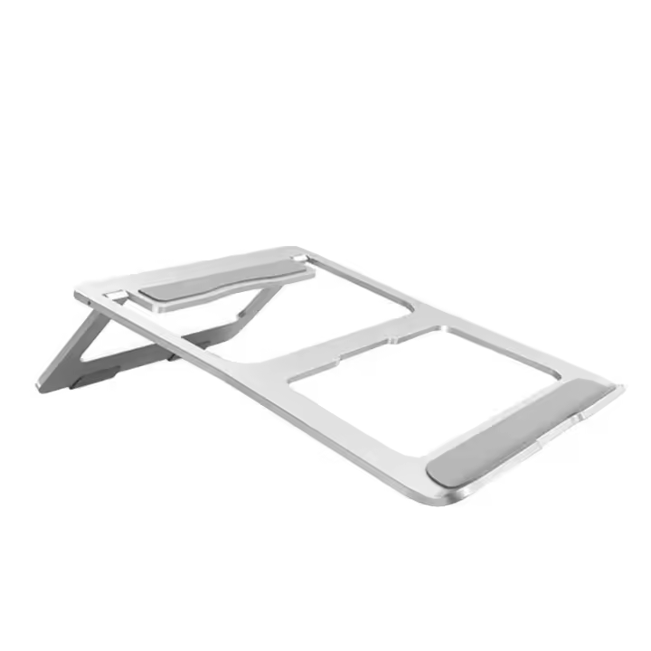 Soporte metal plegable de mesa, soporte ajustable de aluminio para ordenador portátil y tableta, soporte portátil para viaje y trabajo, disipación de calor - 1