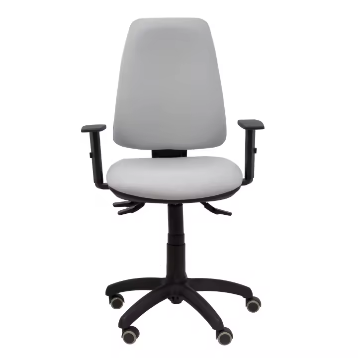 Piqueras Y Crespo Silla Elche S Bali Gris Claro Ergonómica con Brazos Regulables y Ruedas de Parqué - 1