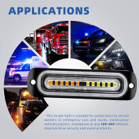 Luz De Advertencia LED Para Coche Estroboscópica De Emergencia Para Camiones Y Remolques Con 12 LEDs Pattern Diversos Para 12V 24V Instalación Universal - details 4