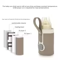Calentador De Botella Para Bebé Portátil Con 3 Temperaturas Ajustables USB Calentador De Leche Para Viaje En Coche Seguro Y Ecológico Tamaño Medio - details 40