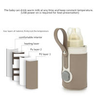 Calentador De Botella Para Bebé Portátil Con 3 Temperaturas Ajustables USB Calentador De Leche Para Viaje En Coche Seguro Y Ecológico Tamaño Medio - details 40