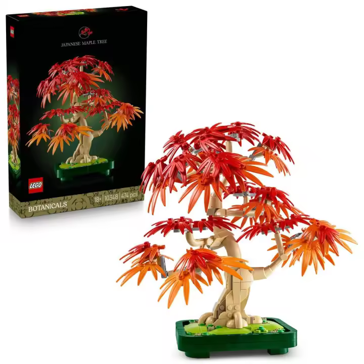 [PREVENTA] LEGO Botanical Bonsái de Arce Rojo Japonés  10348 - Planta Artificial con Hojas Rojas y Naranjas en Maceta - Maqueta para Construir para Adultos - Regalo de Decoración del Hogar para Mujeres y Hombres - 1