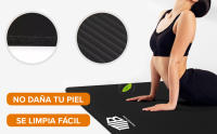 ManiBoom Esterilla Yoga, Pilates, Fitness, Deporte GRANDE y GRUESA 212 x 150cm 8mm Grosor - Colchoneta Gimnasia ANTIDESLIZANTE para Ejercicio - Mat Gym Gruesa - Tapete Gimnasio para Abdominales - details 9