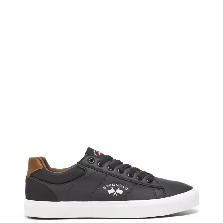 Spagnolo 40004 Zapatillas para hombre negras en sintético y textil con cordones 40004-026 - 1