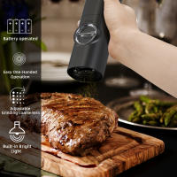 Juego De Molinillos De Sal Y Pimienta Eléctricos Automáticos Recargables Con Gravedad Molinillo De Especias Ajustable Para La Cocina Herramientas De Metal Ecológicas - details 7