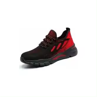 Zapatos de seuridad para hombre y Mujer, zapatilles with Maple TIP, Zapatos de trabajo ligero y transpirables, Zapatos de seuridad, Zapatos protectores, Rojo, 36EU SSITE - 1