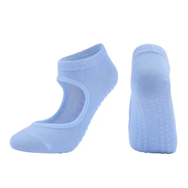 Calcetines De Yoga Para Mujer Algodón Peinado Antideslizantes Para Pilates Fitness Danza Profesional Calcetines Deportivos - 1