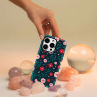 Funda De Teléfono Retro Bloom Para iPhone 17 16 15 14 13 pro Max plus Doble Capa Resistente Al Impacto Antigolpes Anti- Huellas Suave Y Antideslizante - details 3