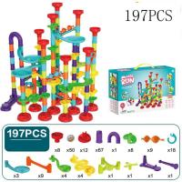 Juego De Bloques De Construcción DIY Para Niños Carril De Marmol Con Bola Laberinto 3D Regalo De Navidad Conjunto De 45/93/113/142 Piezas - details 9