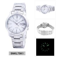 reloj automático unisex Seiko 5 SNKL75K1 38mm 7S26 30m WR correa de acero - details 2