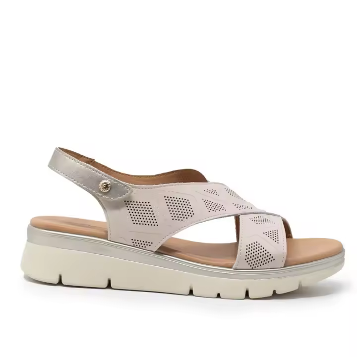 Sandalias planas de Mujer CALZAZUL 700 CREMA SANDALIA CRUZADA CREMA 35468 25V - 1