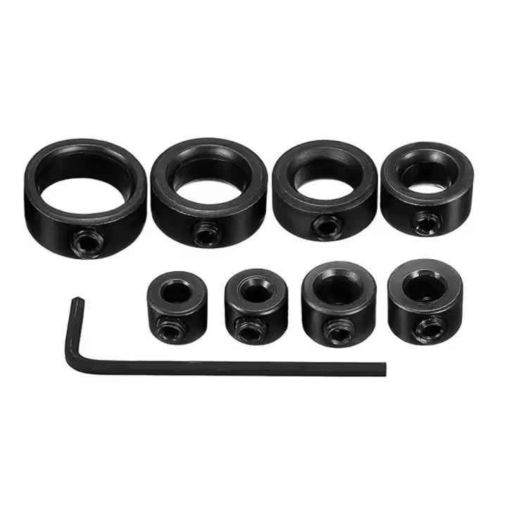 Juego De Anillos De Profundidad Para Broca Ajustable Con Llave Allen Herramienta De Carpintería Juego De 9 Piezas - 1
