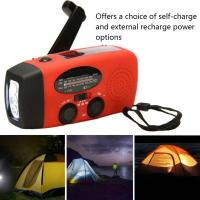 Radio De Meteorología Con Emergencia Solar Manivela De Acrílico FM/AM/NOAA Cargador De Teléfono USB Y Luz De Mano LED 2000mAh - details 0