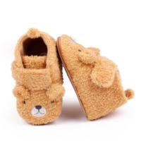 Zapatillas De Otoño Invierno Para Bebé Recién Nacido Lindo Oso De Dibujos Animados Antideslizantes Primera Caminata Niño Y Niña 0-12M Material Superior De Tela Cierre De Correas - details 3
