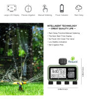 Reswat Timer De Agua Multifuncional Con 4 Salidas Sprinklers Adaptación De Calibre Instalación Conveniente Herramientas Jardín Para Jóvenes - details 4