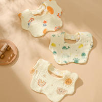 Babero De Algodón Para Bebés 6 Capas Muslin Toalla De Saliva Para Niños Accesorios Nuevos Recién Nacidos Abrigo De Comer - details 2