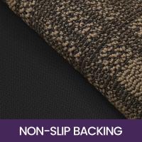 DEXI Door Mats Indoor 60 x 90 cm, Non-Slip Absorbent Dirt Trapper Mat, Thin Low Profile Doormats Inside, Washable Entrance Rug for Muddy Shoes and Paws, Brown - details 2