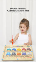 Juguetes Educativos Para Niños Tablero De Color Y Número De Madera Con Bolígrafo Magnético Y Laberinto Juego De Resolución De Problemas De Edad Temprana Regalos - details 12