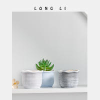 Macetas De Cerámica Creativas Para Suculentas Pequeñas Decoraciones Para El Escritorio Y Hogar Plantas Verdes En Maceta Para Mesas - details 0